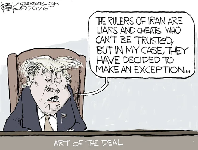 Editorial cartoon for Aug. 6, 2026